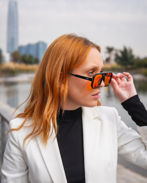 Lente de sol Cassi Negro Amarillo / Negro UV400 X FIRE