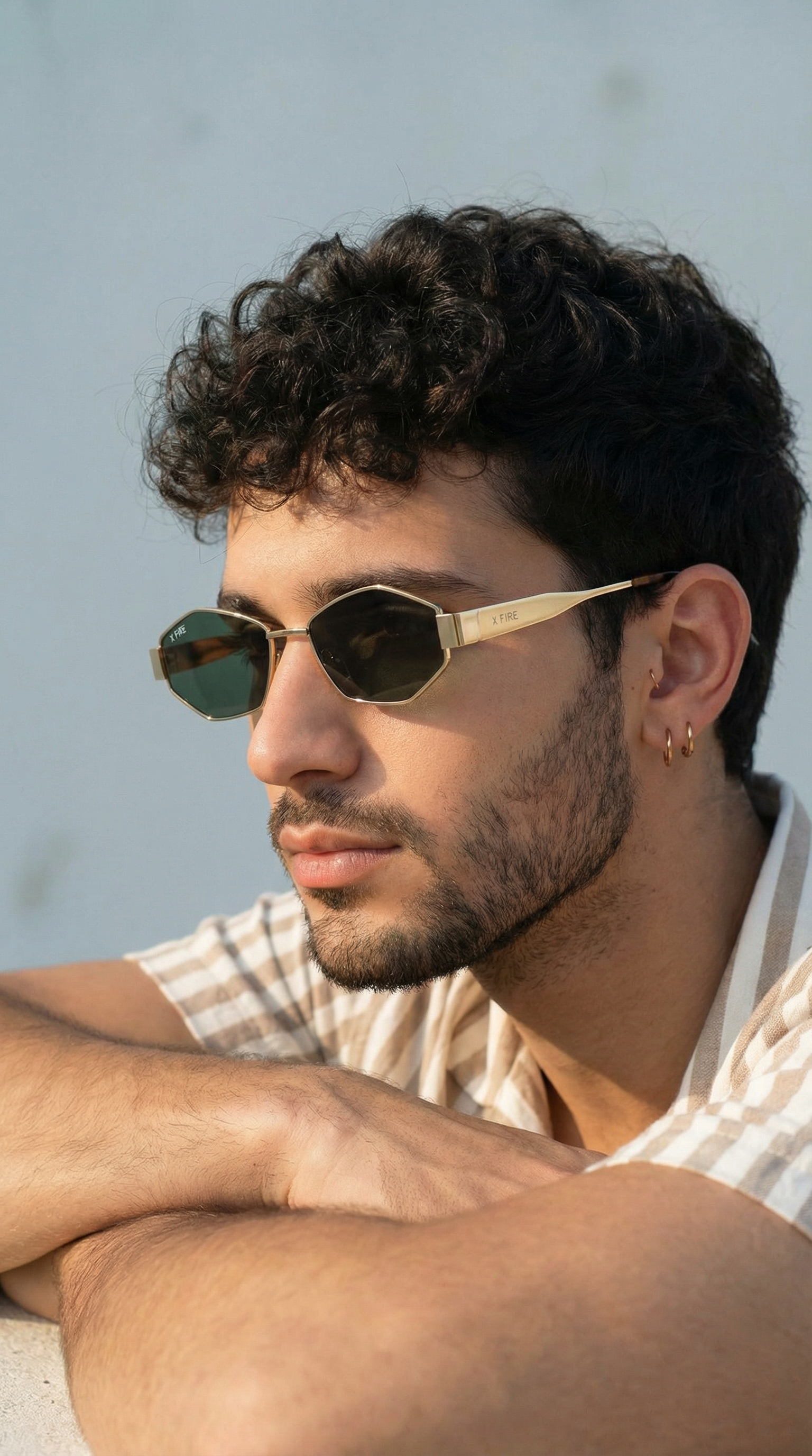 Lente de sol Dorado Irala / Verde UV400 X FIRE