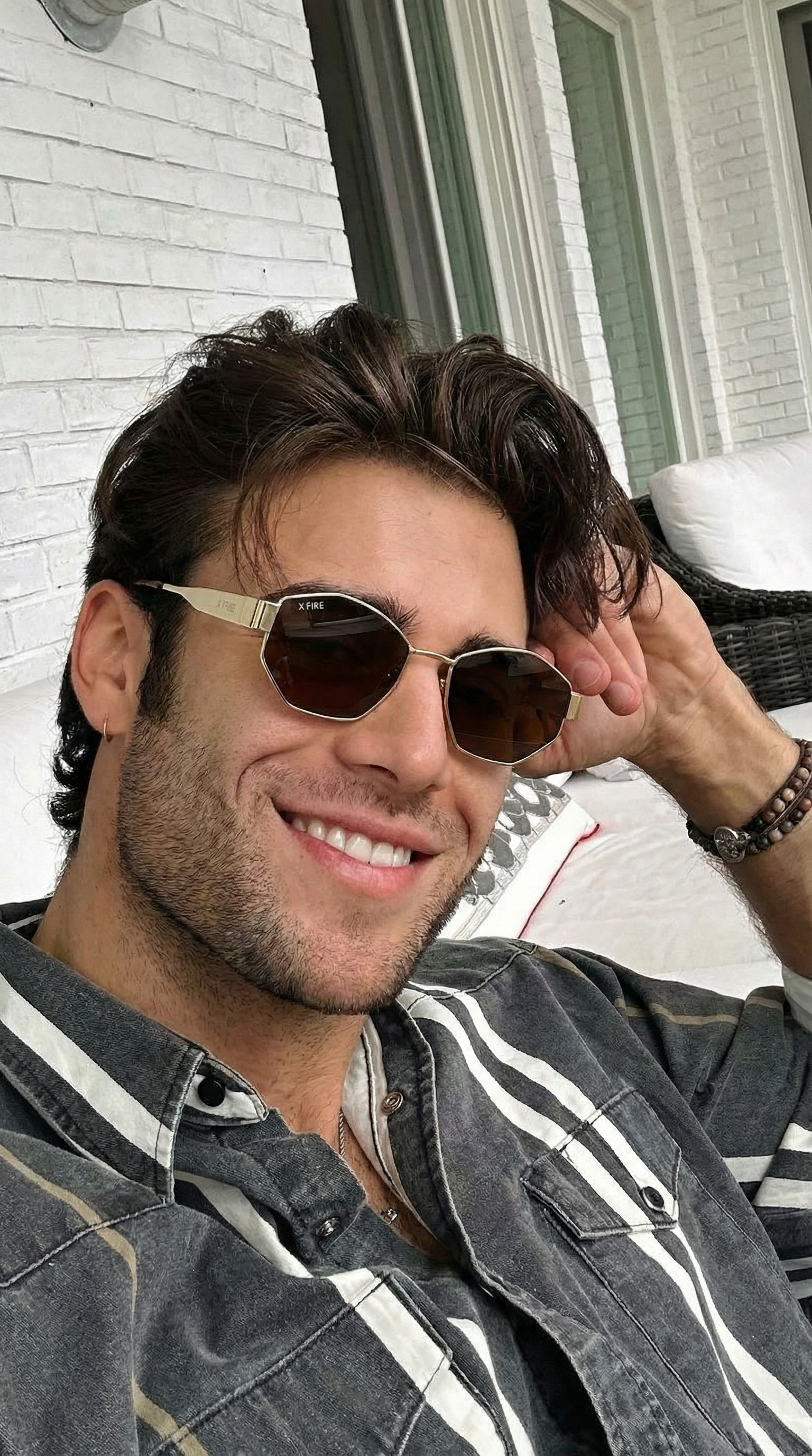 Lente de sol Dorado IralaIa / Café UV400 X FIRE