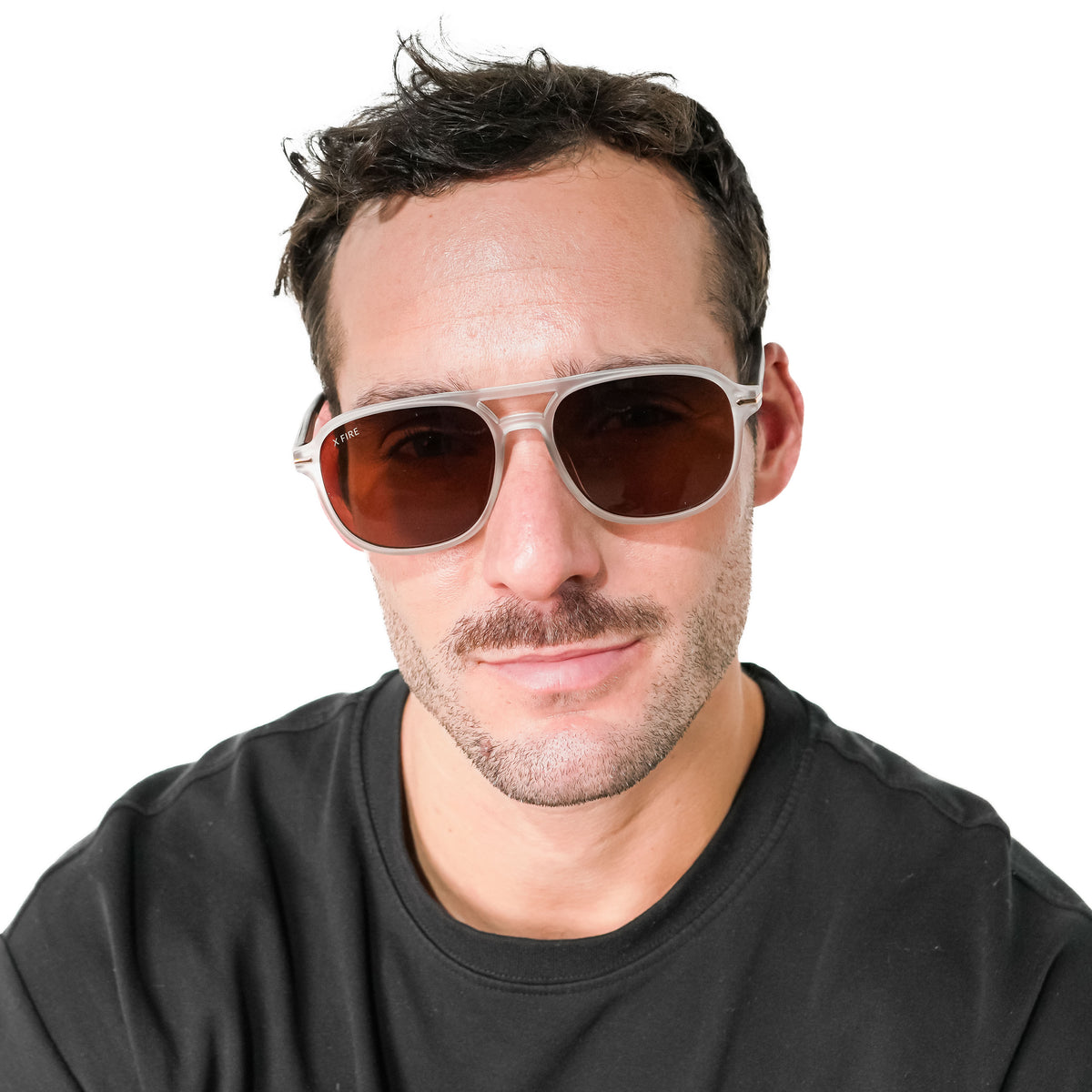 Lente de sol Manzini Transparente / Café UV400 X FIRE