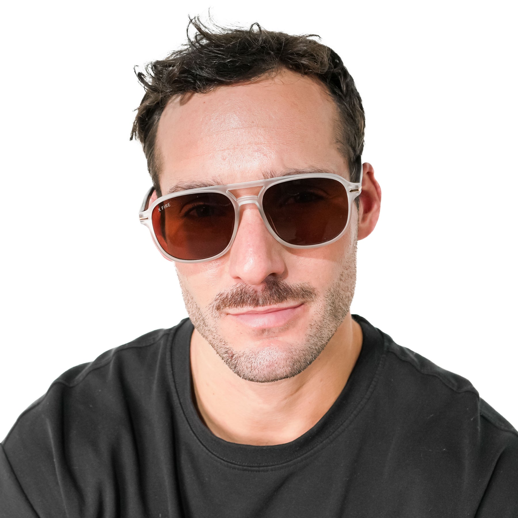 Lente de sol Manzini Transparente / Café UV400 X FIRE