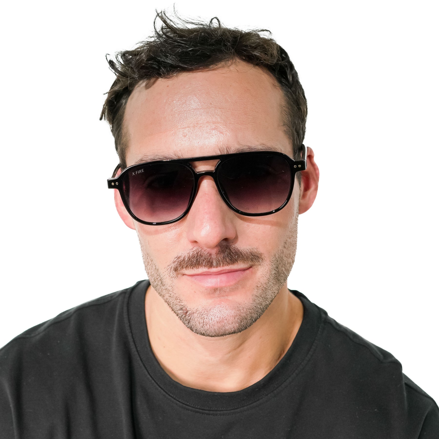 Lente de sol Manzini Negro / Negro UV400 X FIRE