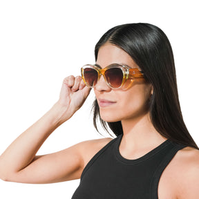 Lente de sol Amarillo Idalia / Café UV400 X FIRE