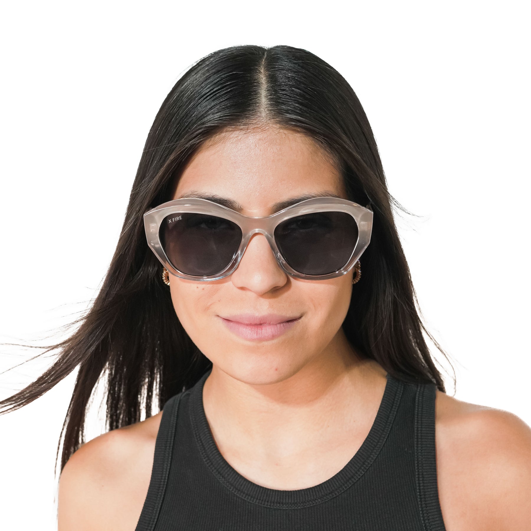 Lente de sol Beige Idalia / Negro UV400 X FIRE