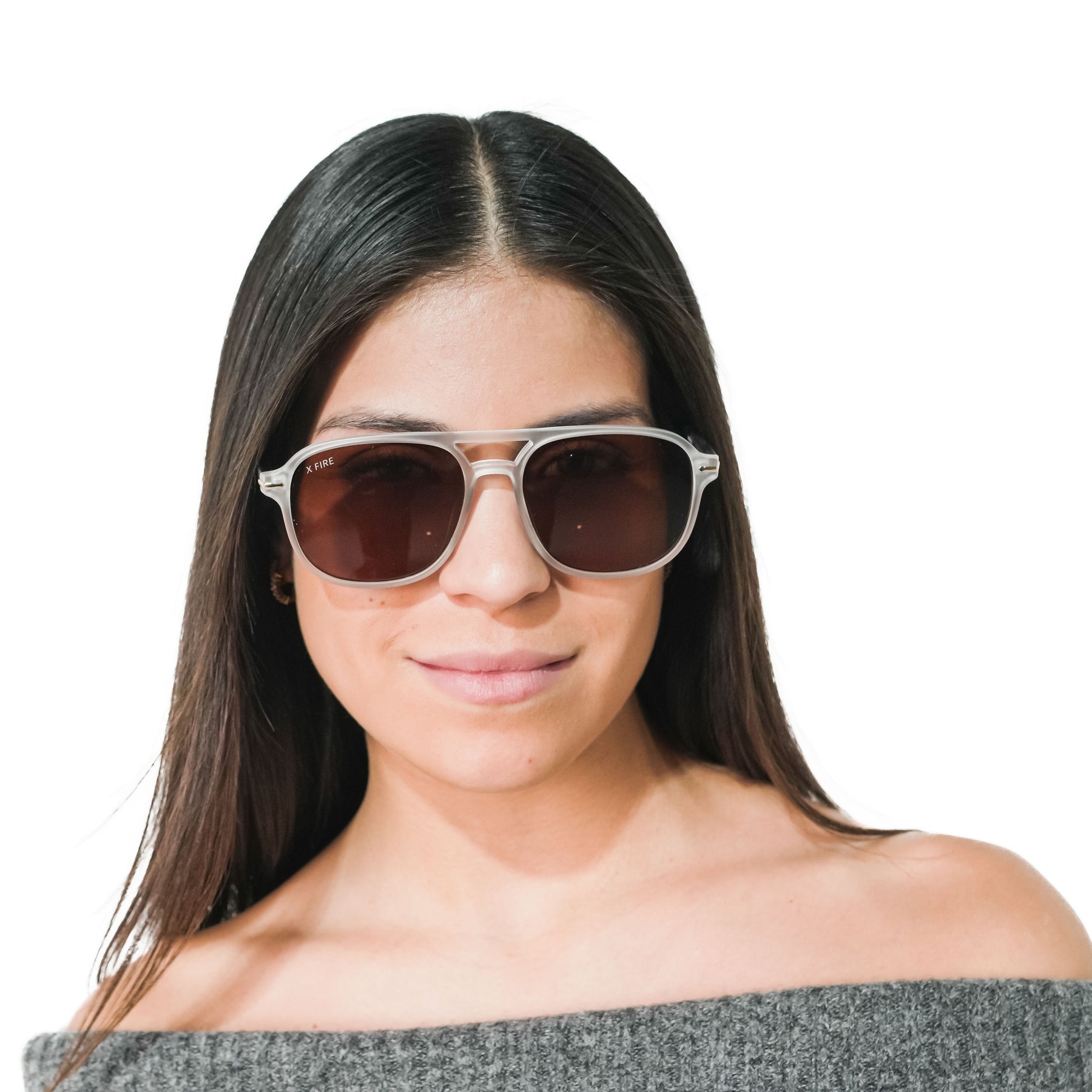 Lente de sol Manzini Transparente / Café UV400 X FIRE