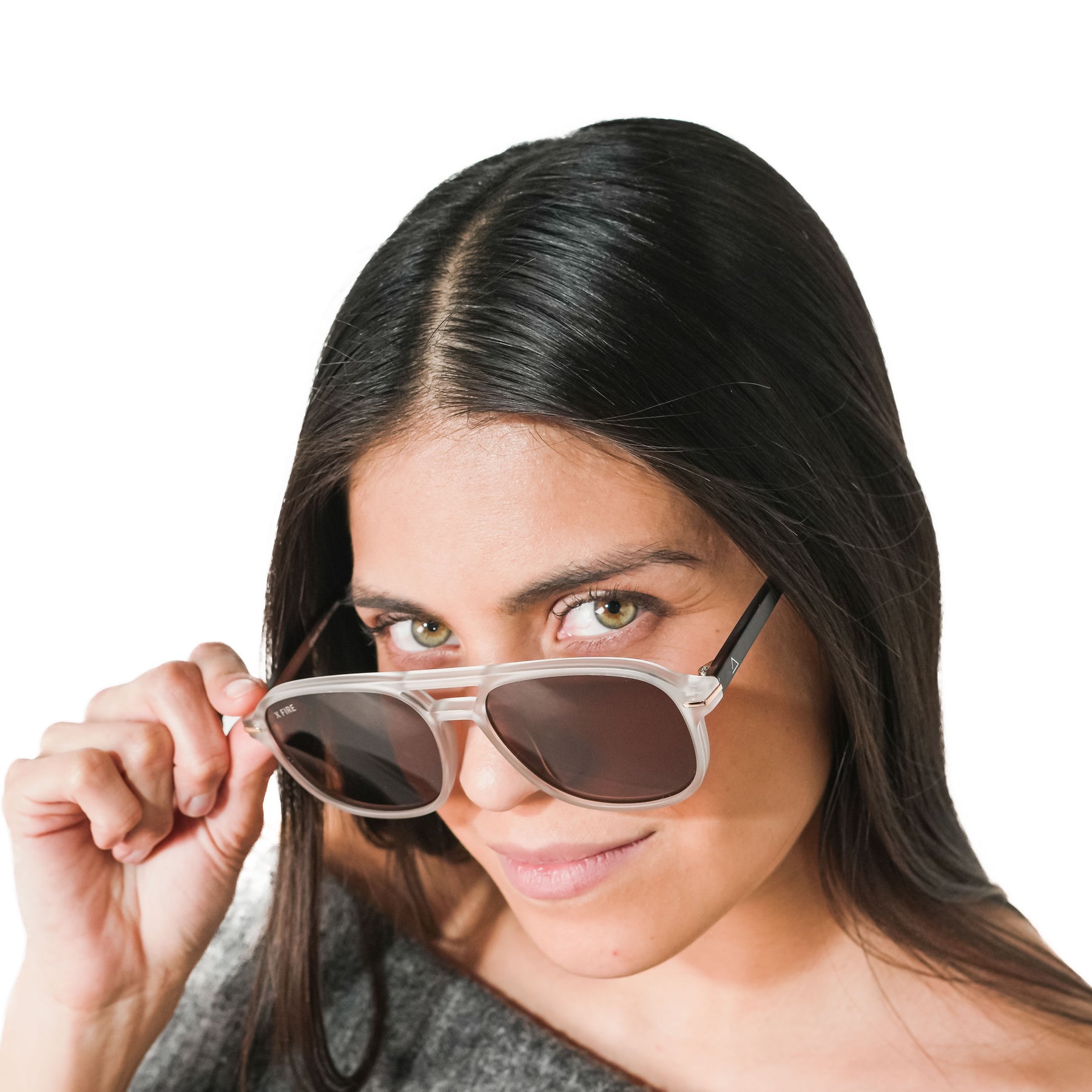 Lente de sol Manzini Transparente / Café UV400 X FIRE