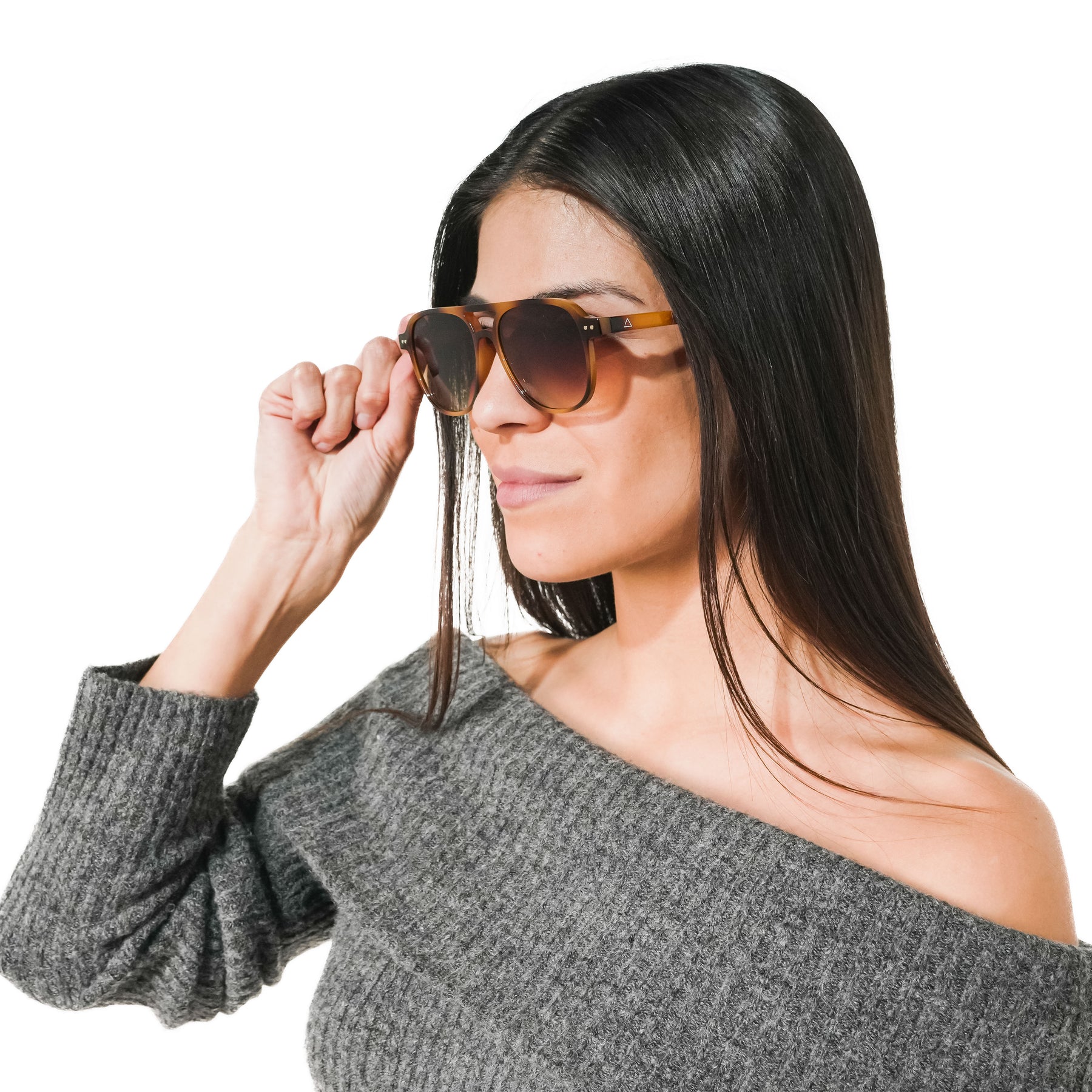 Lente de sol Manzini Animal Print / Café UV400 X FIRE BROWN MIRROR