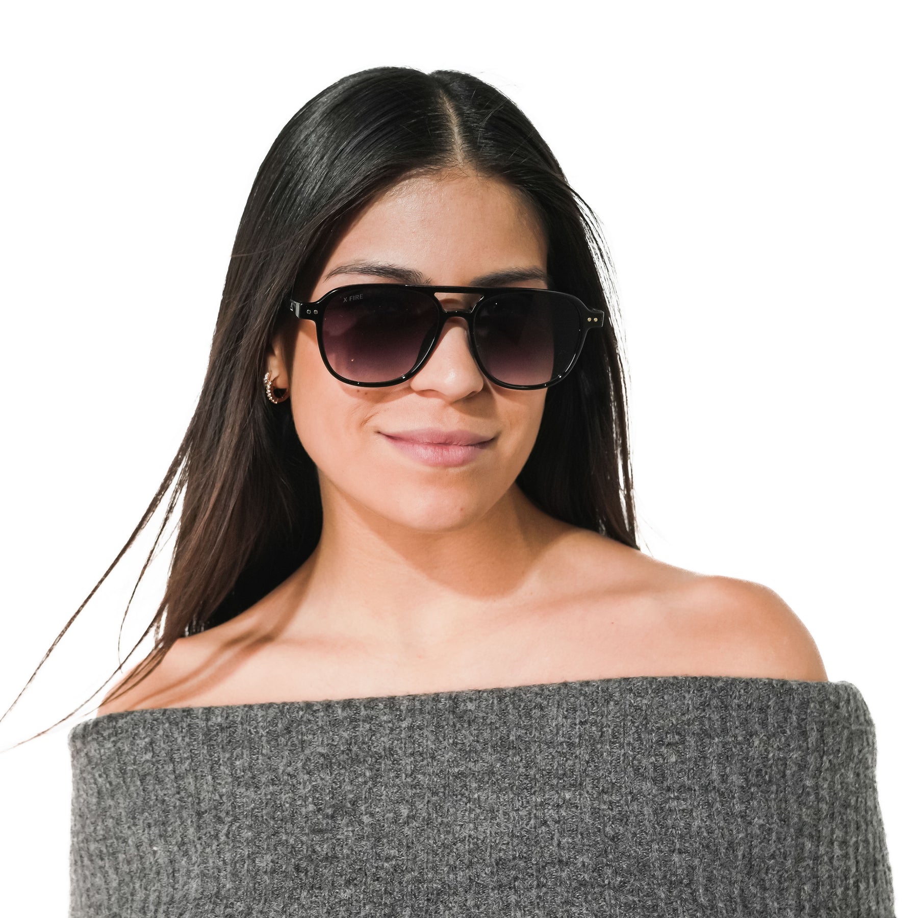 Lente de sol Manzini Negro / Negro UV400 X FIRE