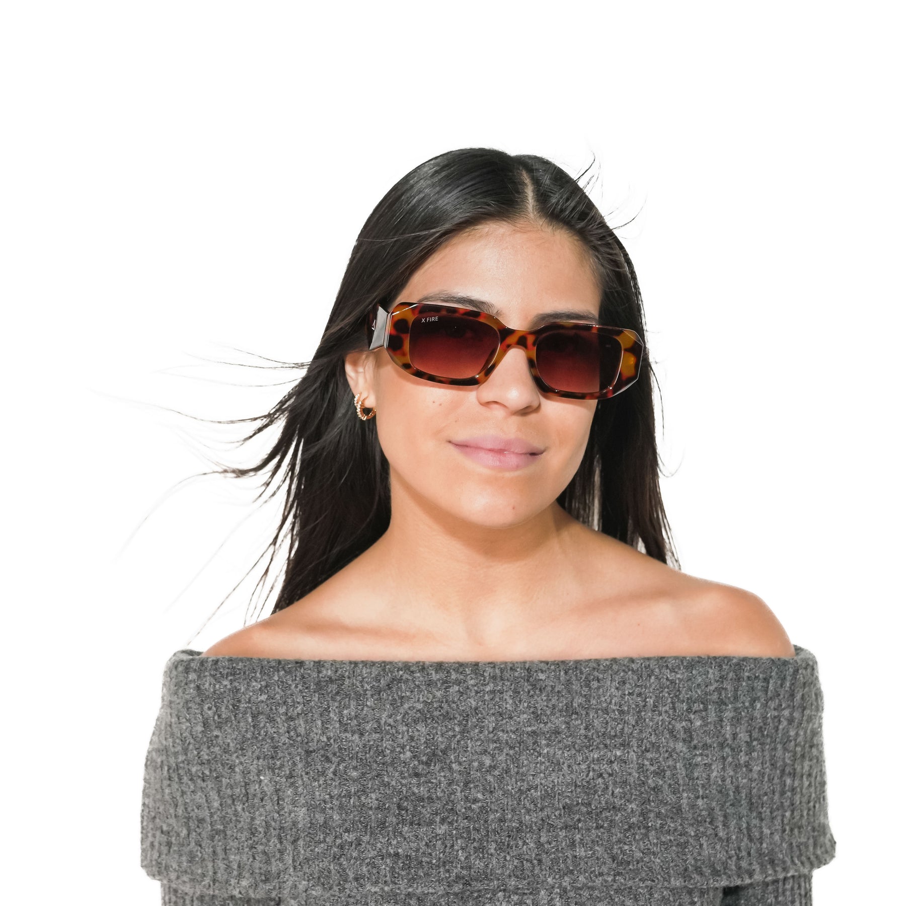 Lente de sol Bombay Animal Print / Café UV400 X FIRE