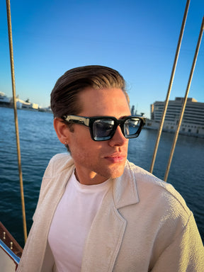 Lente de sol Negro Spargi / Azul UV400 X FIRE